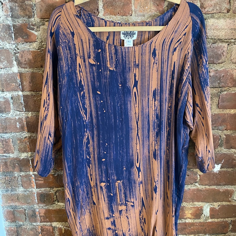 Anthropologie silk shirt dress - tie dye!
